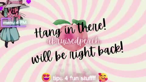Snapshot of abruisedpeach chatting on July 7, 6:47 am Peach online show from July 7, 6:47 am