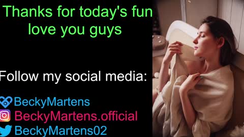 BeckyMartens come join me on    while im offline here  online show from December 31, 8:59 am