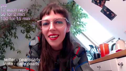 Snapshot of carlypearls chatting on January 19, 2:38 pm Carly Pearls online show from January 19, 2:38 pm