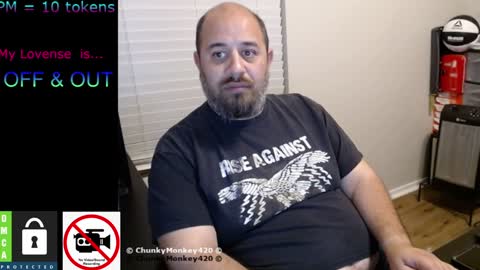 Snapshot of chunkymonkey420 chatting on February 8, 7:26 am Spencer Smokey Bear online show from February 8, 7:26 am