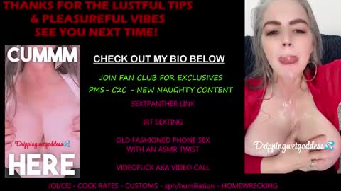Snapshot of drippingwetgoddess chatting on May 19, 8:59 pm Angie online show from May 19, 8:59 pm