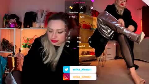 Snapshot of erika_kirman chatting on January 15, 2:32 pm Erika online show from January 15, 2:32 pm