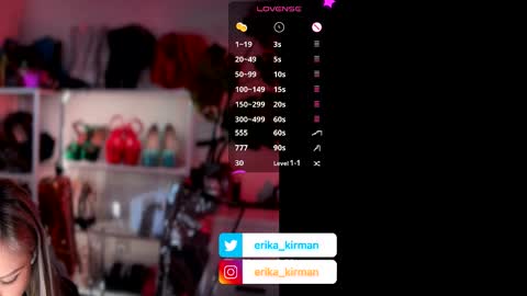 Snapshot of erika_kirman chatting on February 6, 1:03 pm Erika online show from February 6, 1:03 pm