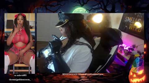 Snapshot of goddesscocoaa chatting on October 24, 7:05 am Goddess Cocoa online show from October 24, 7:05 am