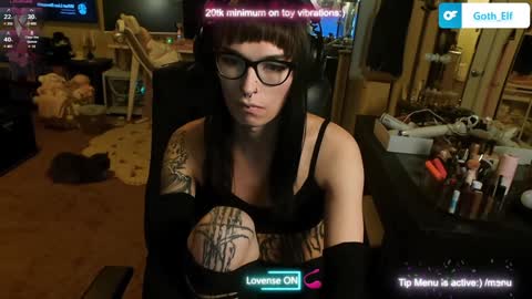 Snapshot of goth_elf chatting on January 15, 1:02 am Goth Elf online show from January 15, 1:02 am