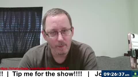 Snapshot of hybridhuman666 chatting on October 9, 2:26 pm Bob Anderson online show from October 9, 2:26 pm