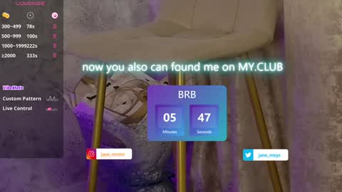 your kitty JANE roawww online show from January 22, 8:29 am