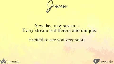 Jiwon online show from March 22, 7:50 pm