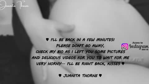  JUANITA THORNE 2 online show from November 3, 9:59 pm