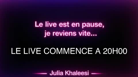 Julia Khaleesii online show from April 3, 5:55 pm