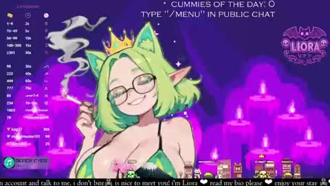 Snapshot of liorasublime chatting on June 12, 6:29 pm im Liora uwu online show from June 12, 6:29 pm