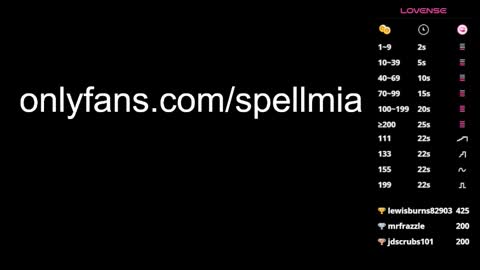 Mia  instagram miasspell online show from January 28, 11:07 pm