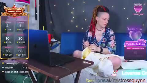 Snapshot of mistressquynnxo chatting on July 9, 3:10 am Mistress Quynn online show from July 9, 3:10 am