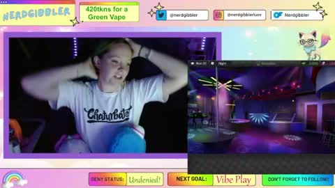 Snapshot of nerdgibbler chatting on July 10, 2:05 am NerdGibbler online show from July 10, 2:05 am