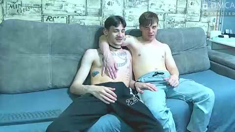 Max tall dark-haired guy with tattoos and Phil blond-haired online show from June 19, 2:16 am