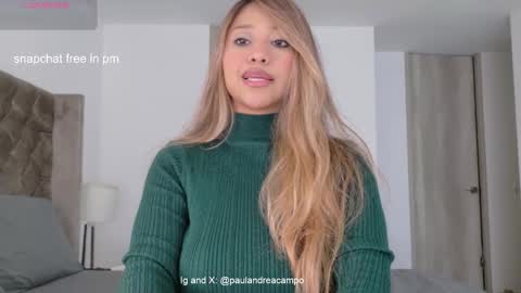 Snapshot of paulaacam chatting on February 8, 8:12 pm Paula Andrea online show from February 8, 8:12 pm