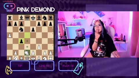 Snapshot of pinkk_demon chatting on June 27, 2:23 pm PINKK online show from June 27, 2:23 pm