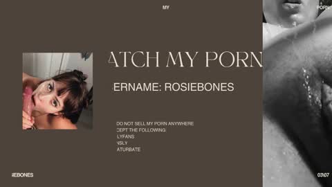 Snapshot of rosiebones chatting on June 3, 11:32 pm Rosie Bones online show from June 3, 11:32 pm