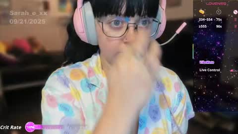 Sarah online show from September 22, 1:07 am