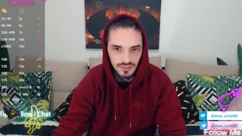 Snapshot of secret_sir chatting on February 18, 11:30 pm Dean Carter online show from February 18, 11:30 pm