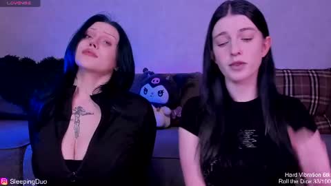 Snapshot of sleepingduo chatting on June 11, 7:23 pm Hi We are Iva and Angela Nice to meet u 3 online show from June 11, 7:23 pm