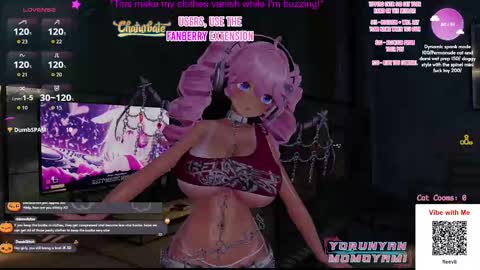 Snapshot of vegancatofficial chatting on October 4, 2:53 am Vegan catVR online show from October 4, 2:53 am