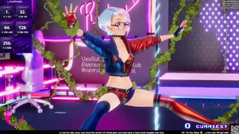 Snapshot of vexruby chatting on February 1, 2:05 am Vex Ruby online show from February 1, 2:05 am