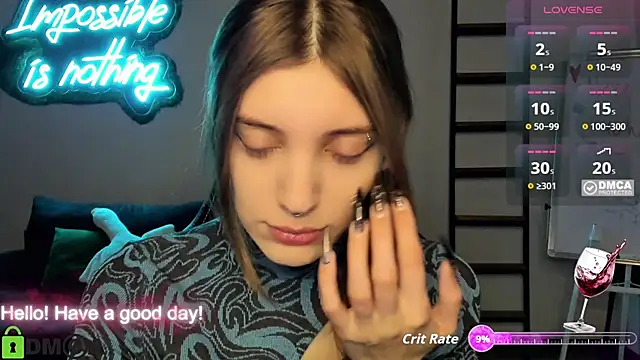 Snapshot of CherryBloom777 chatting on December 2, 7:47 am CherryBloom777 online show from December 2, 7:47 am