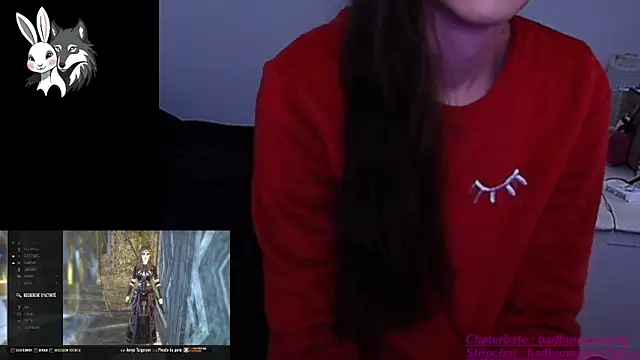 Snapshot of BadBunnyXWolfyLive chatting on October 2, 1:40 pm BadBunnyXWolfyLive online show from October 2, 1:40 pm