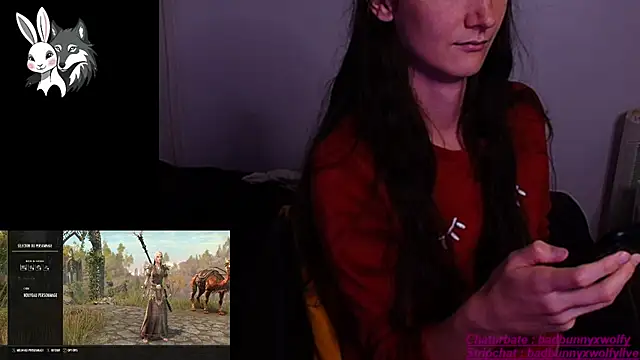 Snapshot of BadBunnyXWolfyLive chatting on October 3, 5:43 pm BadBunnyXWolfyLive online show from October 3, 5:43 pm