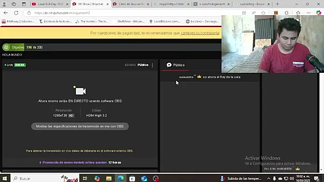 Snapshot of mikigamesH2 chatting on March 16, 4:34 pm mikigamesH2 online show from March 16, 4:34 pm