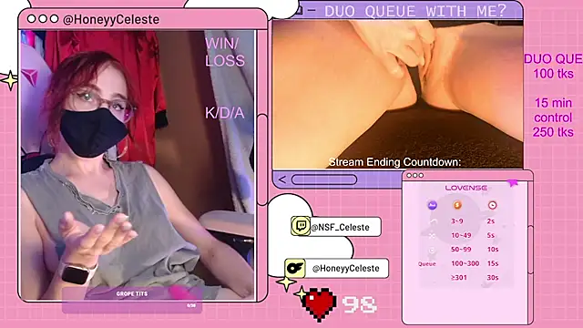 Snapshot of HoneyyCeleste chatting on September 23, 9:40 pm HoneyyCeleste online show from September 23, 9:40 pm