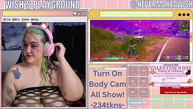 nevermakeawish online show from February 12, 4:46 pm