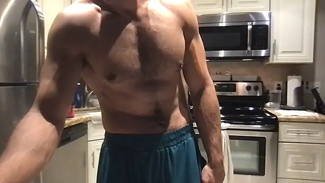 Snapshot of BigGuyMuscle chatting on December 5, 2:42 am BigGuyMuscle online show from December 5, 2:42 am