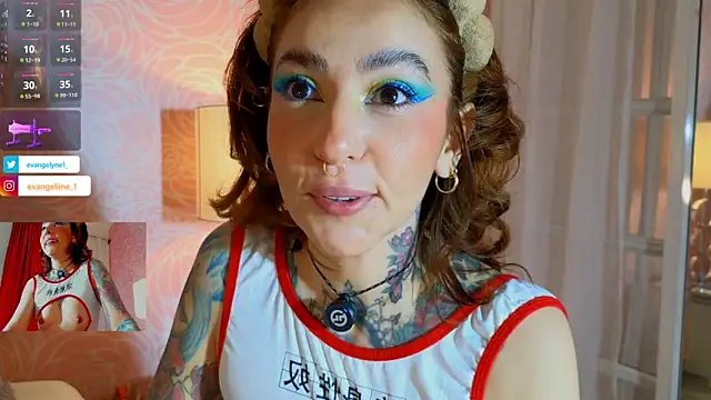 Snapshot of Evangelyne_1 chatting on June 23, 3:54 pm Evangelyne 1 online show from June 23, 3:54 pm