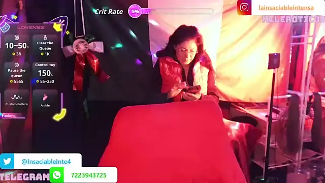 LaInsaciableIntensa online show from September 14, 2:11 am