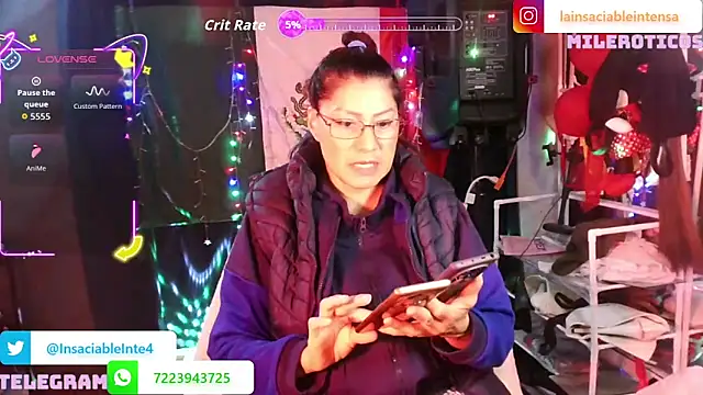 LaInsaciableIntensa online show from June 14, 1:58 am