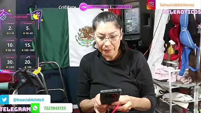 LaInsaciableIntensa online show from June 15, 12:57 am