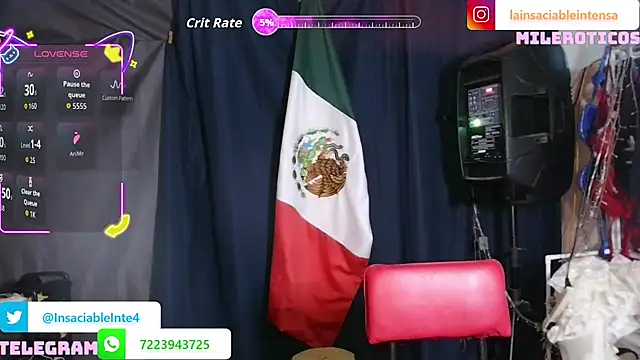 LaInsaciableIntensa online show from July 18, 2:05 am