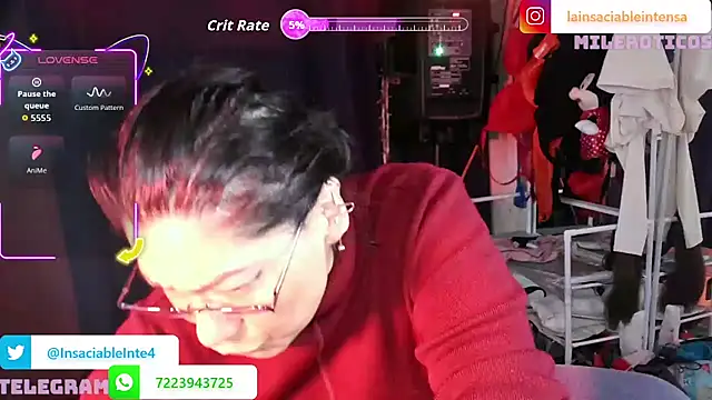 LaInsaciableIntensa online show from July 19, 9:29 pm