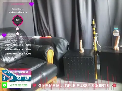 Snapshot of MySweetAngelsSA chatting on October 24, 12:56 pm MySweetAngelsSA online show from October 24, 12:56 pm