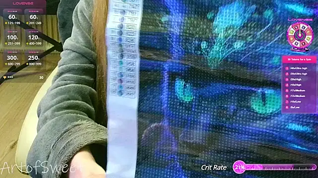 Snapshot of ArtofSweet chatting on January 8, 8:29 pm ArtofSweet online show from January 8, 8:29 pm