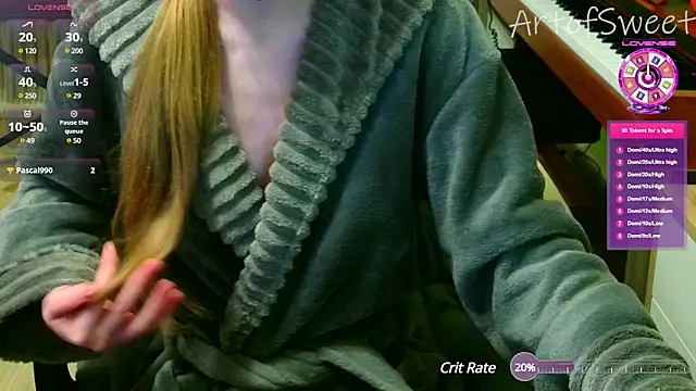 Snapshot of ArtofSweet chatting on March 12, 5:28 pm ArtofSweet online show from March 12, 5:28 pm