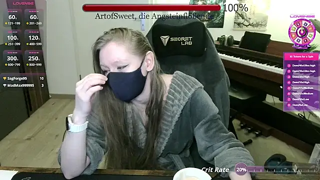 Snapshot of ArtofSweet chatting on May 5, 7:00 pm ArtofSweet online show from May 5, 7:00 pm