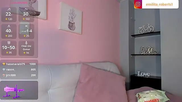 emily roberts1 online show from February 23, 1:10 pm